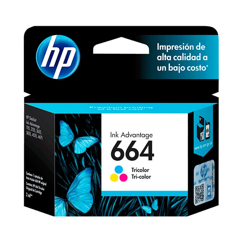 Cartucho de Tinta HP 664 TriColor (F6V28AL) – Original