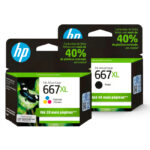 KIT Cartucho HP 667XL Negro + Tricolor 330 Páginas- 480 Páginas