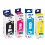 Kit 4 Tintas Epson T504 Ecotank Tinta Continua L4150 L4160 L6270