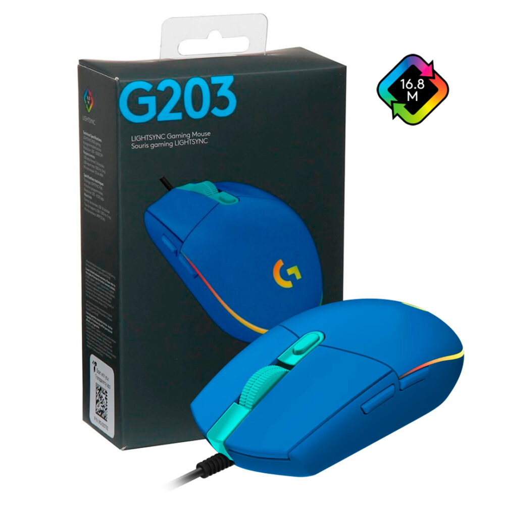 Mouse Logitech G203 Lightsync Rgb Azul 8,000 Dpi