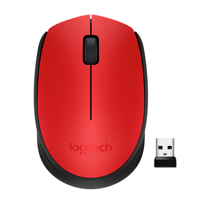 Mouse-Logitech-M170-inalámbrico-usb-Rojo