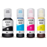 Kit 4 Tintas Epson T504 Ecotank Tinta Continua L4150 L4160 L6270 - Imagen 2