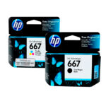 Kit Tinta Hp 667 Original Negro+ Tricolor 2375 2775