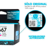 Kit Tinta Hp 667 Original Negro+ Tricolor 2375 2775 - Imagen 2