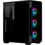 Case Corsair iCUE 220T RGB, Mid Tower, ATX, Negro, USB 3.0, Audio.