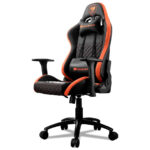 Sillas Gamer Cougar Armor PRO - Acero, Cuero PVC, Gamuza micro - Naranja