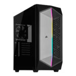 Case Corsair 470T RGB Mid-Tower ATX - Panel Frontal con Luz RGB, Color Negro.