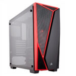 Case Gamer Corsair Carbide Series SPEC-04, Mid Tower, ATX, Negro/Rojo, USB 3.0, Audio.