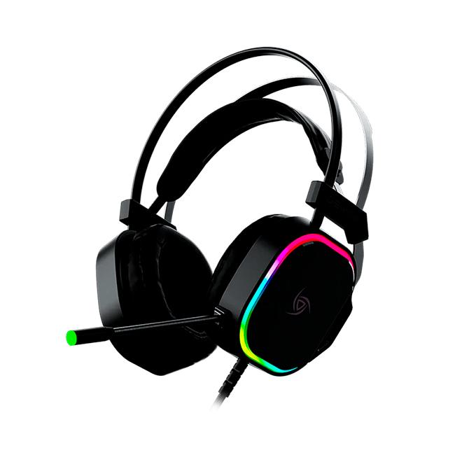 Audífono Vsg Gemini Negro Gamer Iluminación Rgb
