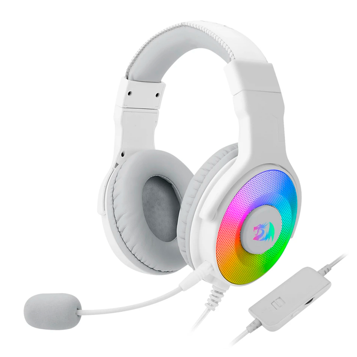 H350W-RGB-1-9 Audífono gamer Redragon Pandora H350W-RGB-1 blanco - Imagen 1