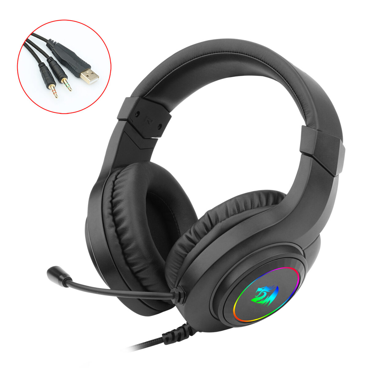 Audifono Gamer Redragon Hylas H260 - RGB Negro - Imagen 4