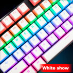 Redragon 105 Keycaps Teclas De Pudín Pbt De Doble Disparo Blanco - Imagen 2