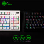 Teclado Mecánico vsg Quasar TKL RGB Blanco red - Imagen 4