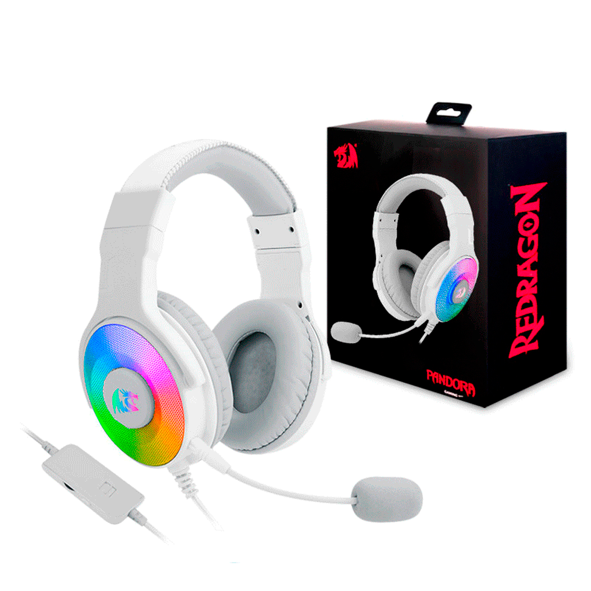 image-3 Audifono Gamer redragon Pandora 2 H350RGB-1 7.1 USB - Imagen 1