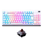Teclado Mecánico vsg Quasar TKL RGB Blanco Brown
