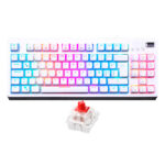 Teclado Mecánico vsg Quasar TKL RGB Blanco red