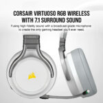 Audifono Gamer Corsair Virtuoso Rgb Wireless Carbonio White - Imagen 5