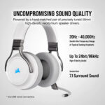 Audifono Gamer Corsair Virtuoso Rgb Wireless Carbonio White - Imagen 4