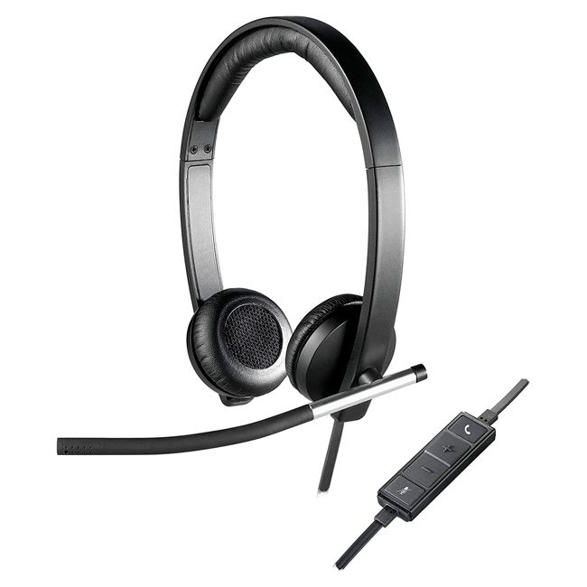 Audifono Logitech B2B H650E Usb stereo Negro Call Center