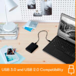 Disco duro externo Western Digital Elements Portable, 1 TB, USB 3.0, negro. - Imagen 3