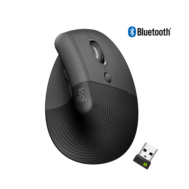 Mouse Logitech MxVertical Lift Grafito Bluetooth Ergonomico