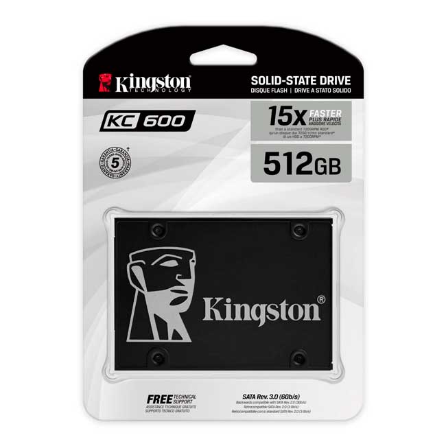 SSD Kingston KC600 512GB 520 MB/s, Disco Solido Externo