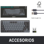 Teclado Logitech Mxmechanical Mini Inalambrico  Mecanico Grafito - Imagen 7