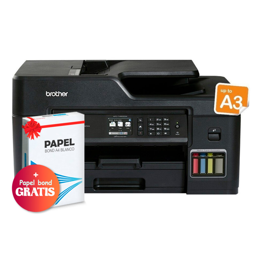 Impresora A3 Brother MFC-T4500DW InkBenefit Tank WiFi / Ethernet / Dúplex / Fax