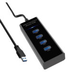 Hub 4 Puertos Usb 3.0 5gbps 30 Cm Indicador Led Super Speed - Imagen 3