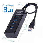Hub 4 Puertos Usb 3.0 5gbps 30 Cm Indicador Led Super Speed - Imagen 5