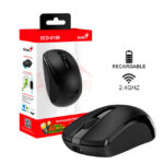 Mouse Genius Eco-8100 Inalámbrico Recargable Negro