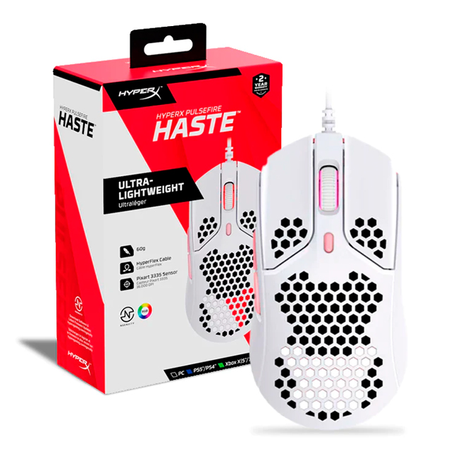 Hyperx Pulsefire Haste Blanco Mouse Gamer 40 Gramos