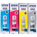 Kit X6 Tinta T555 Epson Original L8160 L8180 - Imagen 3