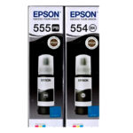 Kit X6 Tinta T555 Epson Original L8160 L8180 - Imagen 4