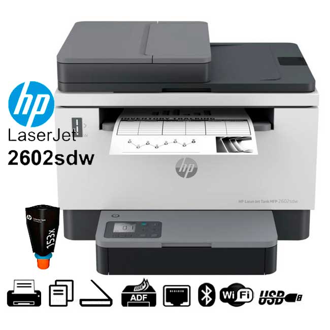 Impresora HP LaserJet 2602sdw Inalámbrico Copiadora/Impresora/Escáner ADF