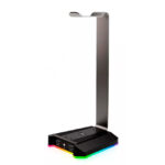 Soporte de Audifono VSG Atlas aluminio RGB con puertos USB y jack