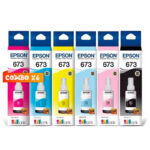Juego Tinta Epson T673 Original 6 colores L800 L850 L1800 L810