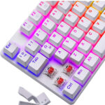 Teclado T-Dagger Bora T-TGK315 QWERTY Red español blanco - Imagen 3