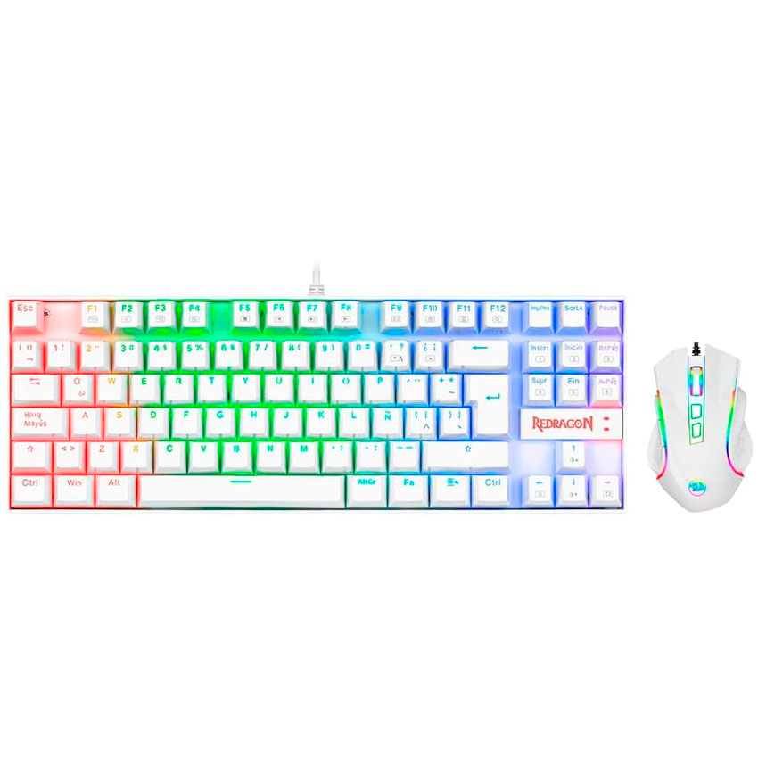 Combo Redragon KUMARA Y GRIFFIN K552RGB-BA-W-SP WHITE