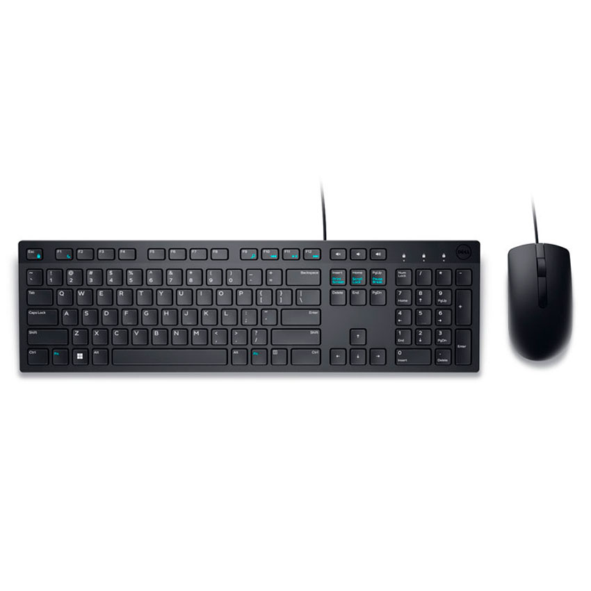combo dell KM300C Ambidiestro USB Optico 1000 DPI Color Negro Español