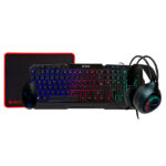 Combo Teros TE-4063N, Teclado Multimedia, Mouse, Headset, Mouse Pad