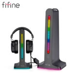 soporte fifine S3 para audifono con rgb negro - Imagen 2