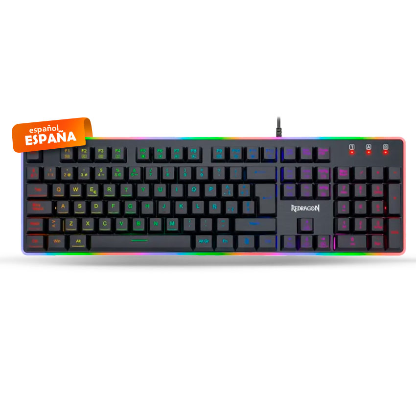 Teclado Gamer Redragon Dyaus Español España negro RGB