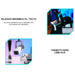 Micrófono dinámico con brazo Fifine AM8T Negro RGB USB/XLR 02