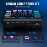 Mixer Fifine Ampligame Sc3 Rgb Streaming Xlr - Black - Imagen 4