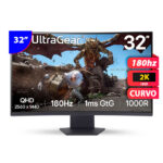 Monitor Gamer LG UltraGear 32” QHD 180Hz - 32GS60QC-B