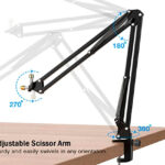 brazo fifine Cs1 para microfono negro - Imagen 3
