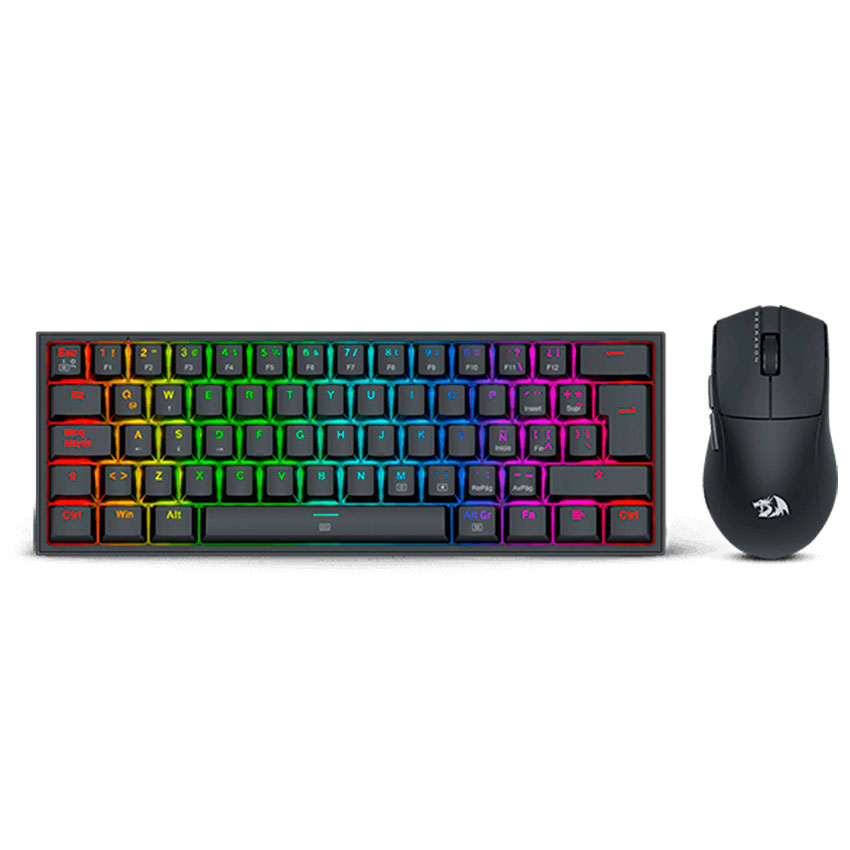 Combo Gamer Redragon S143 Teclado 60% + Mouse M724