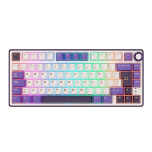 Teclado Royal Kludge RK R75 mecanico BLACKBERRY -SILVER