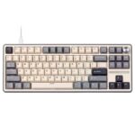 Teclado Royal Kludge RK-R87PRO TKL HALF GREY - CREAMY